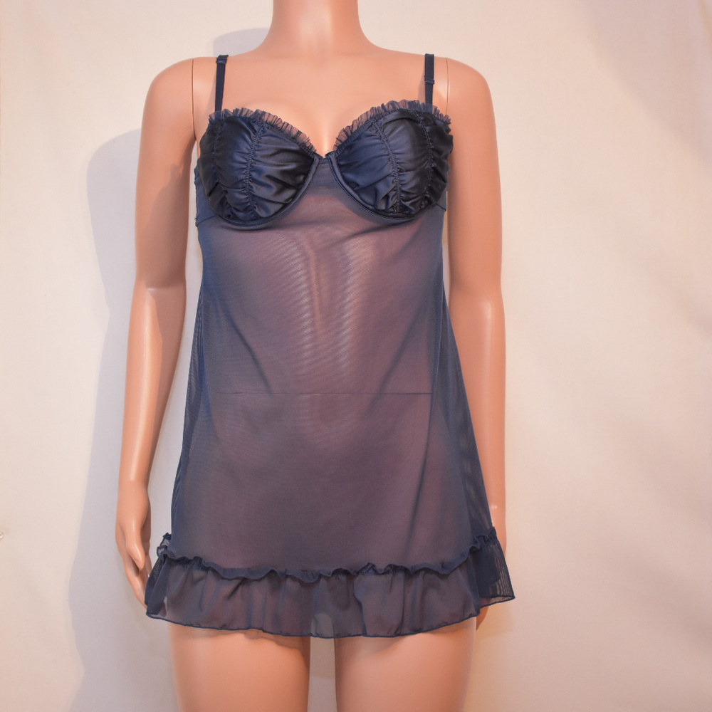 Flora Nikrooz Babydoll, Navy Blue, Large